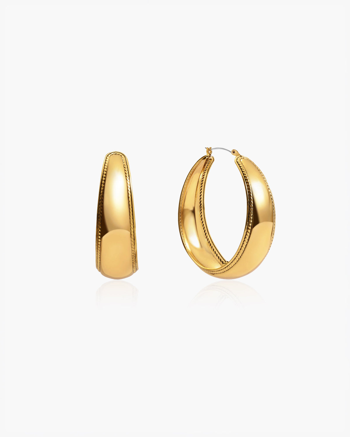 Orin Medium Hoop Earrings in Silver