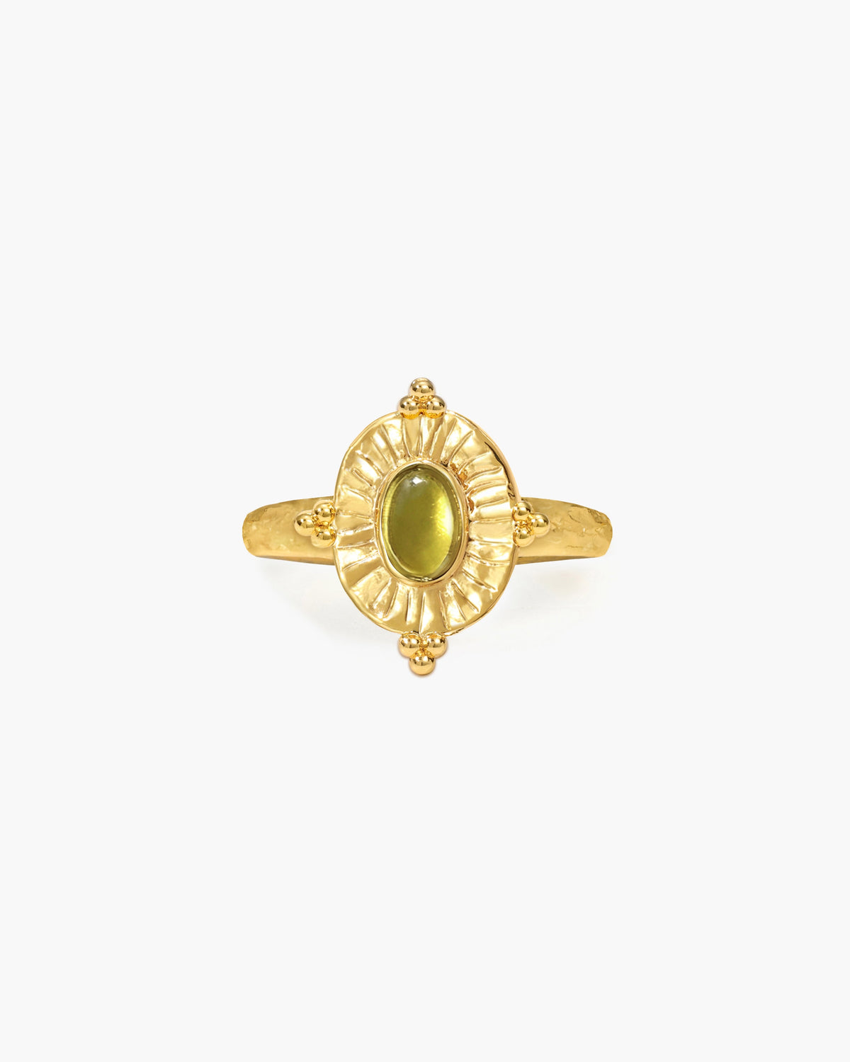 Olive Talisman Ring in Silver