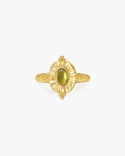 Olive Talisman Ring in Silver