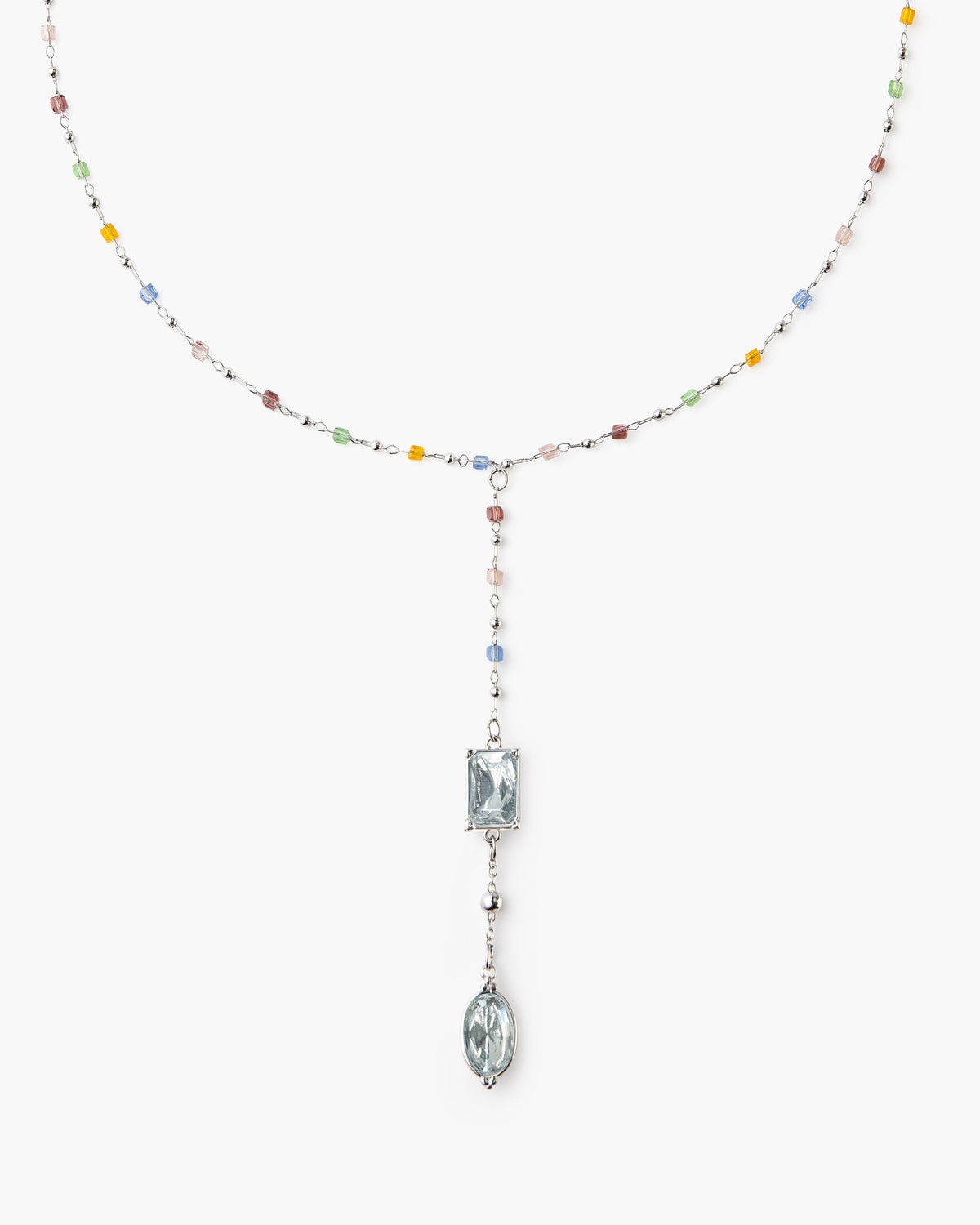 Celestial Lariat Necklace in Silver