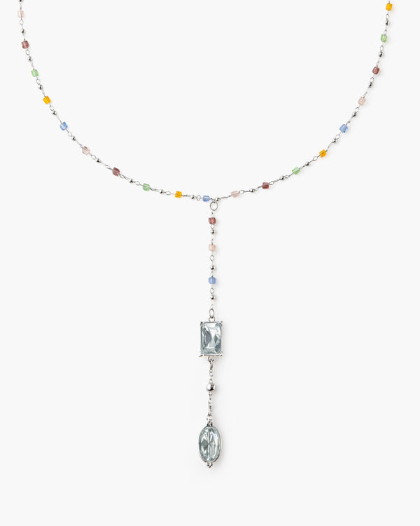 Celestial Lariat Necklace in Silver