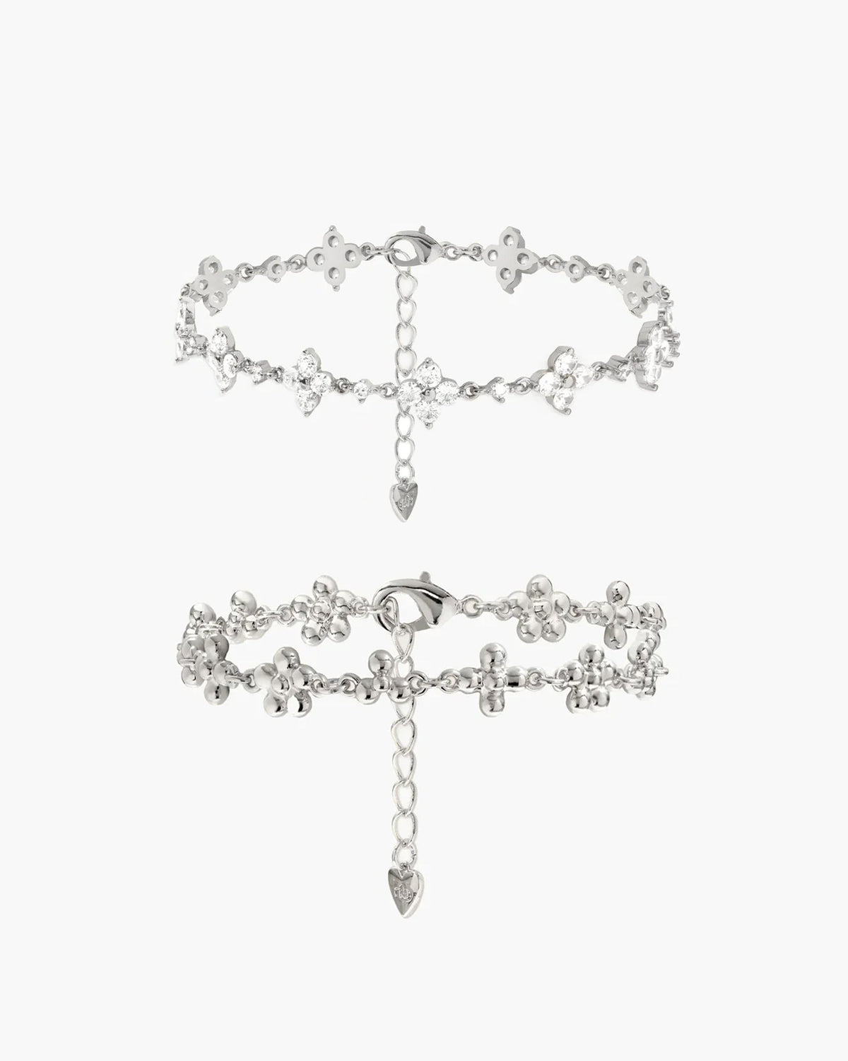 Daisy Molecule Bracelet in Silver