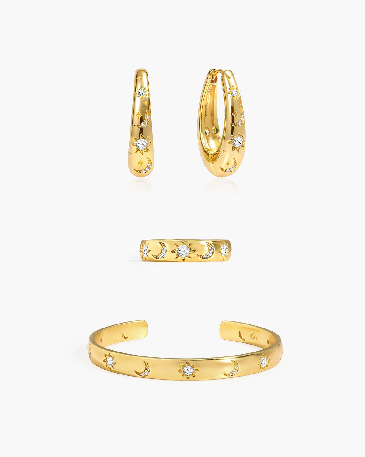 Solis Hoop Earrings in Silver