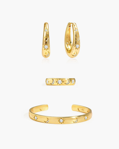 Solis Hoop Earrings in Silver
