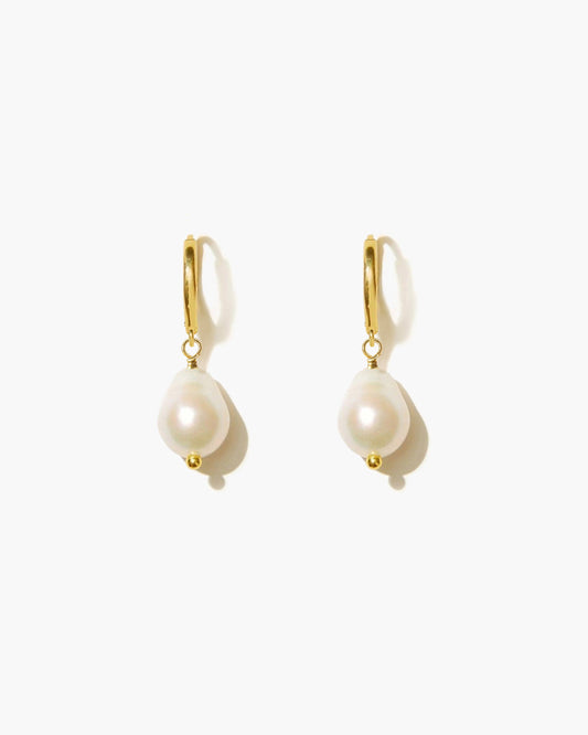 Pearl Hoop Earrings