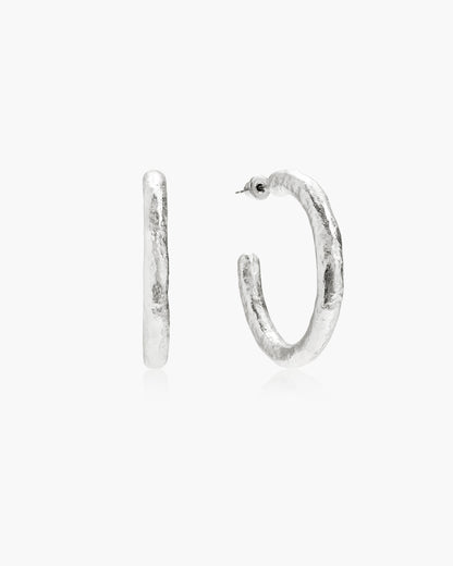 Jenny Medium Hoop Earrings in Silver