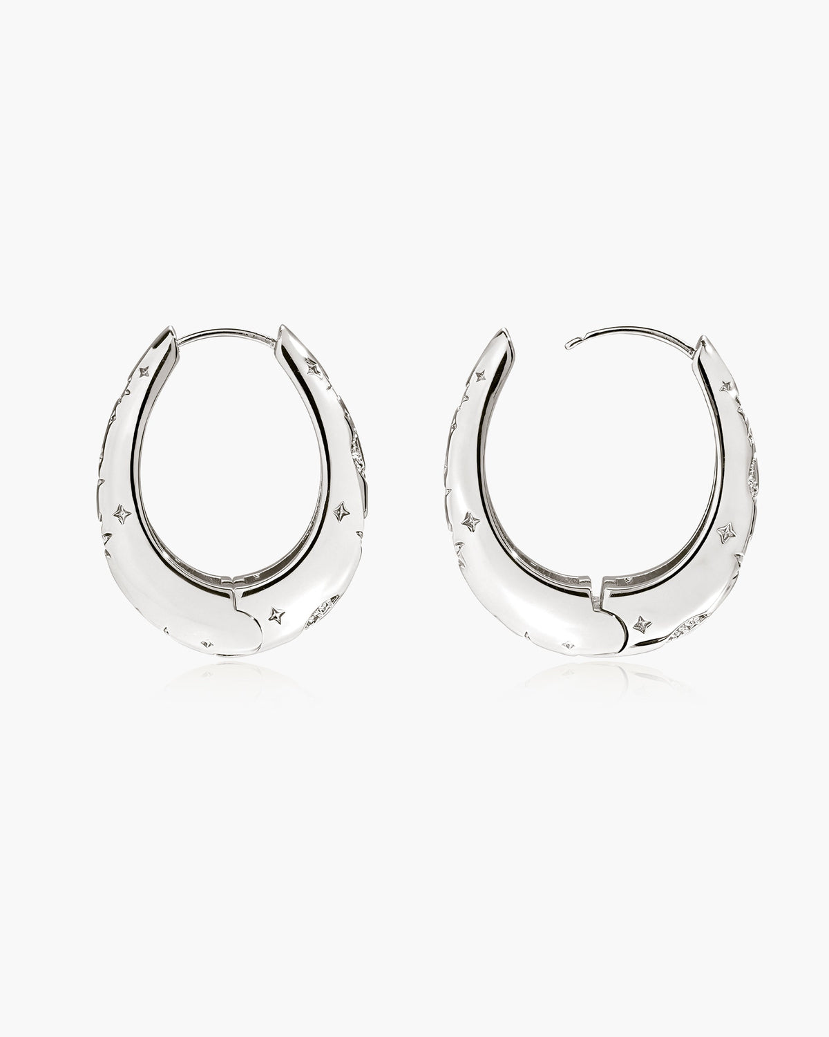 Solis Hoop Earrings in Silver