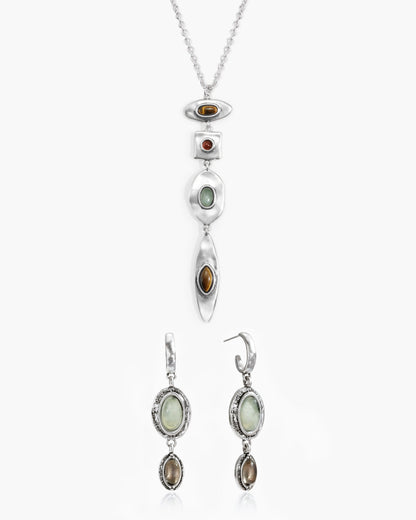 Petra Multi-Stone Drop Necklace