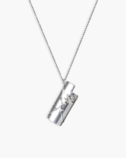 Wild Rose Lighter Case Pendant Necklace