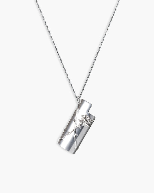 Wild Rose Lighter Case Pendant Necklace