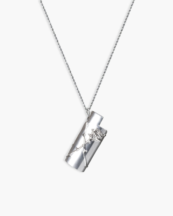 Wild Rose Lighter Case Pendant Necklace
