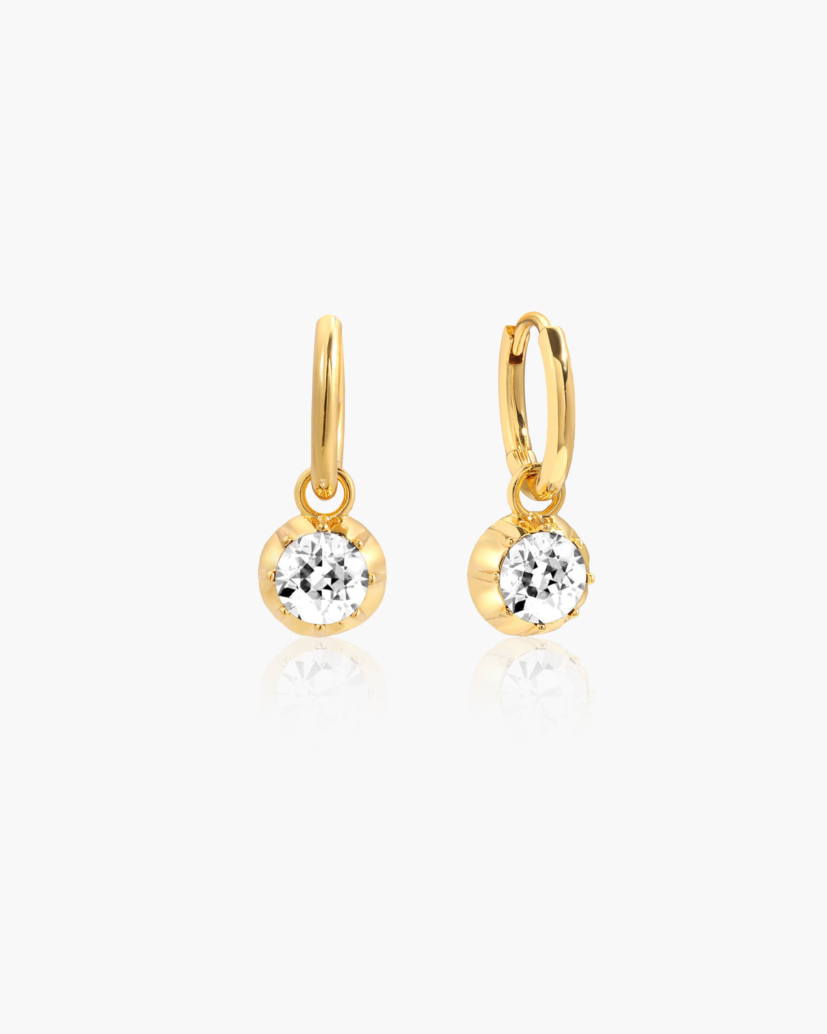 Georgian Detachable Two-tone Hoop Earrings