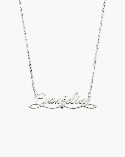 Personalized Name Necklace, Angel Wings