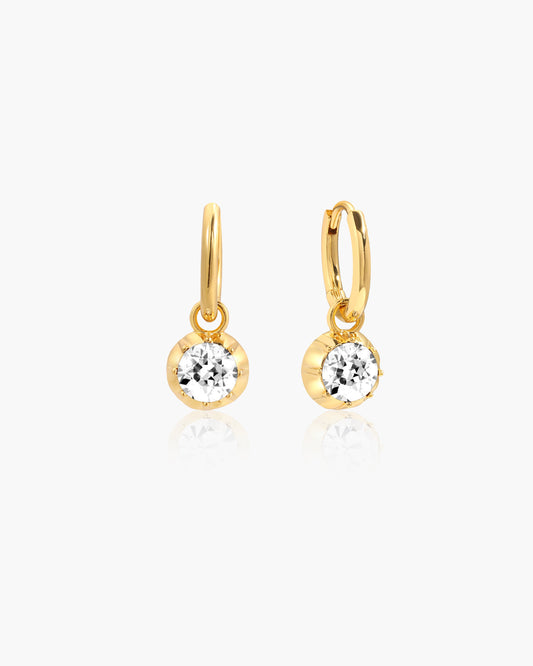 Georgian Detachable Hoop Earrings in Gold