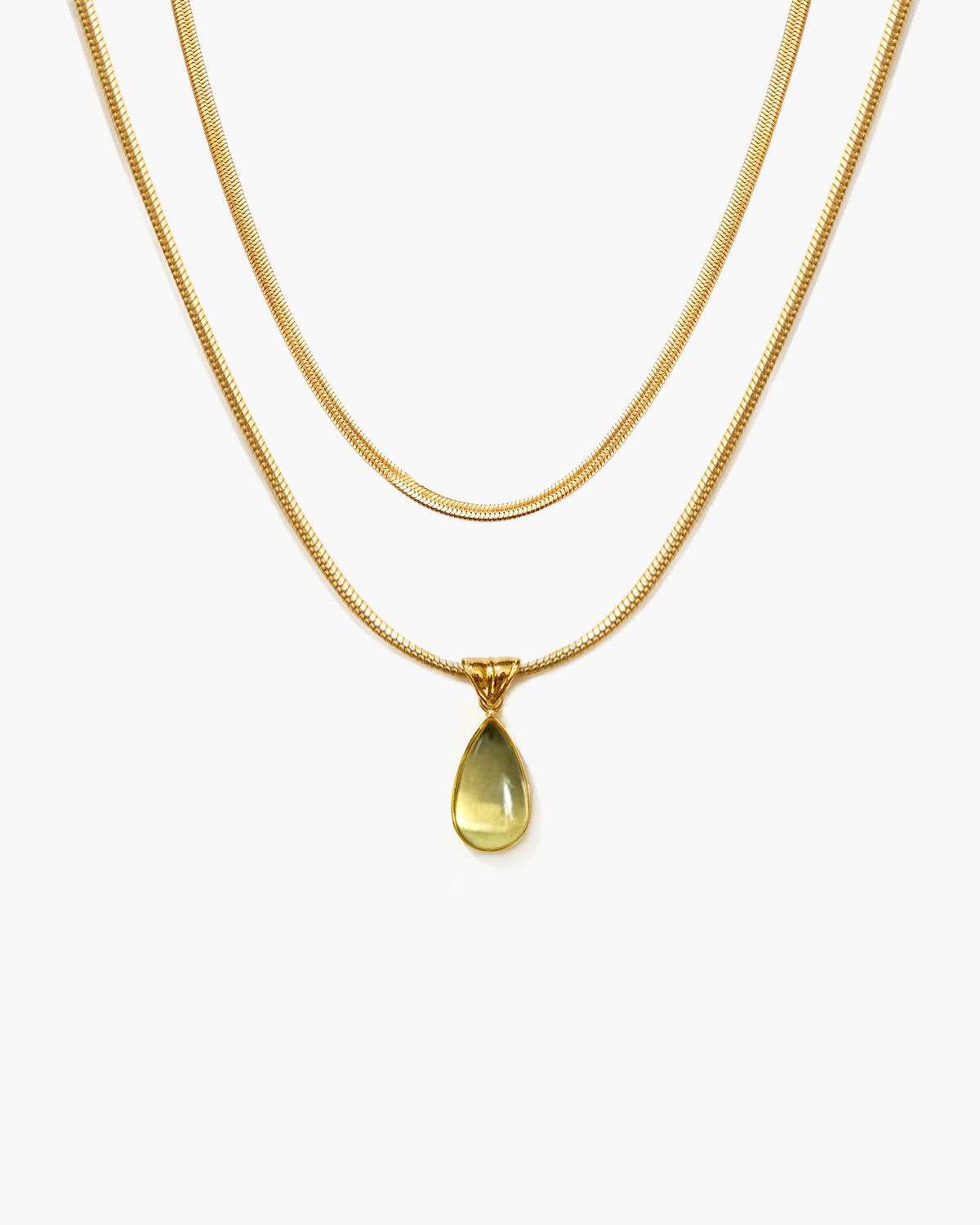 Waterdrop Necklace Set in Silver