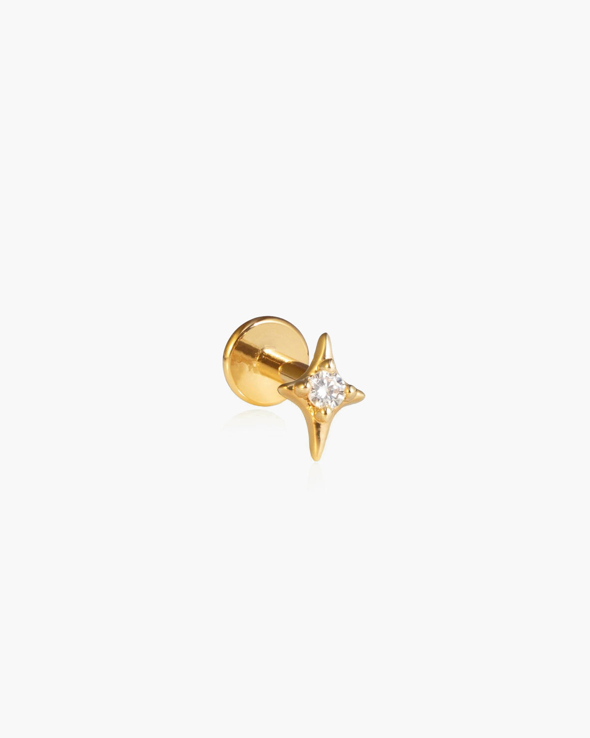 Single Sparkle Star Flat Back Helix Earring