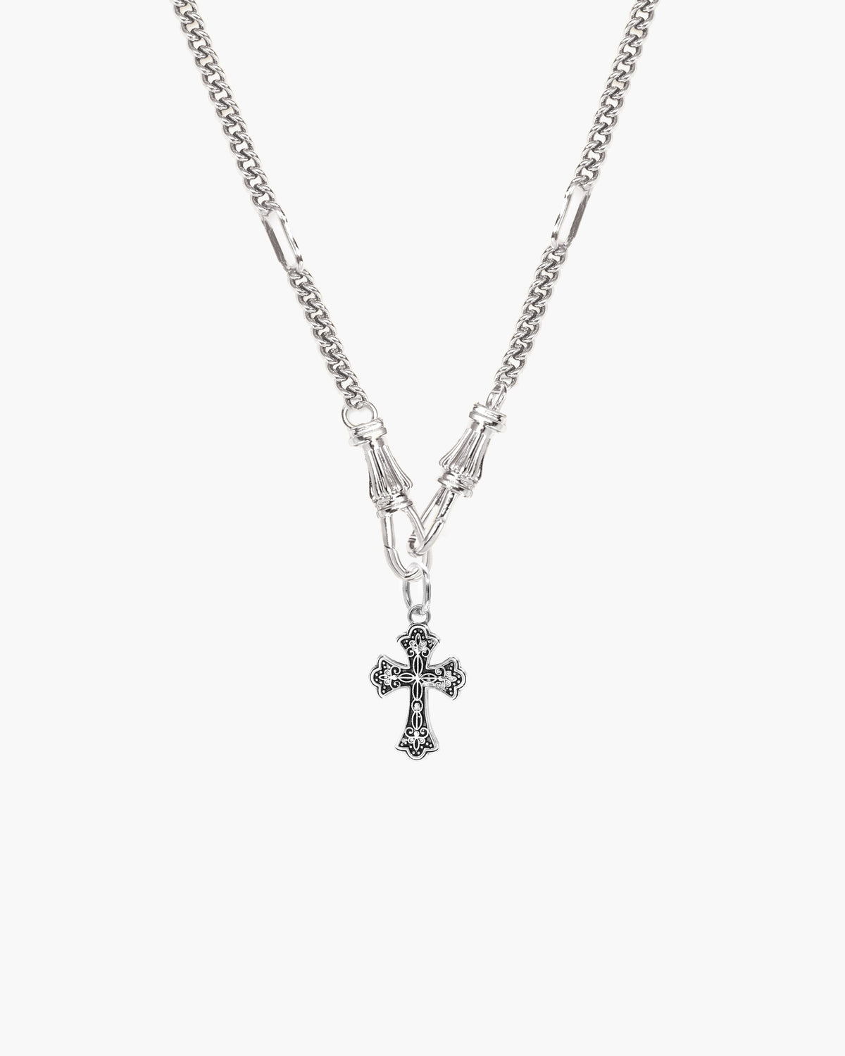 Deco Clasp Chain Necklace in Gold