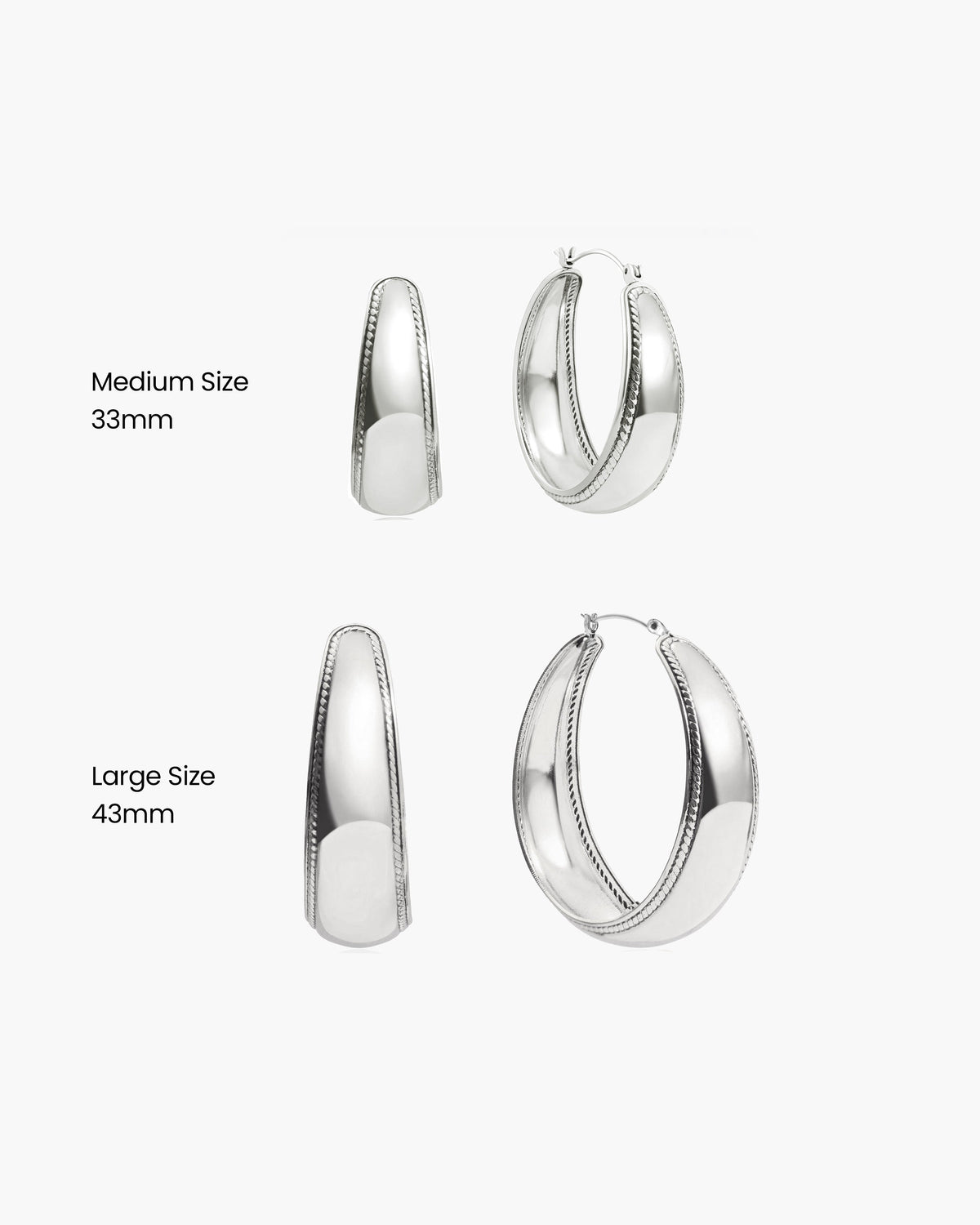 Orin Medium Hoop Earrings in Gold