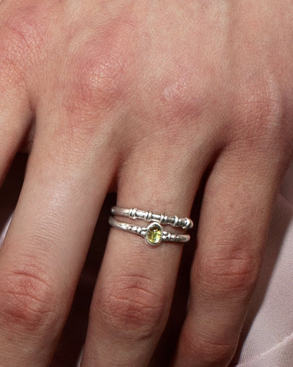 Peridot Ring Set in Silver
