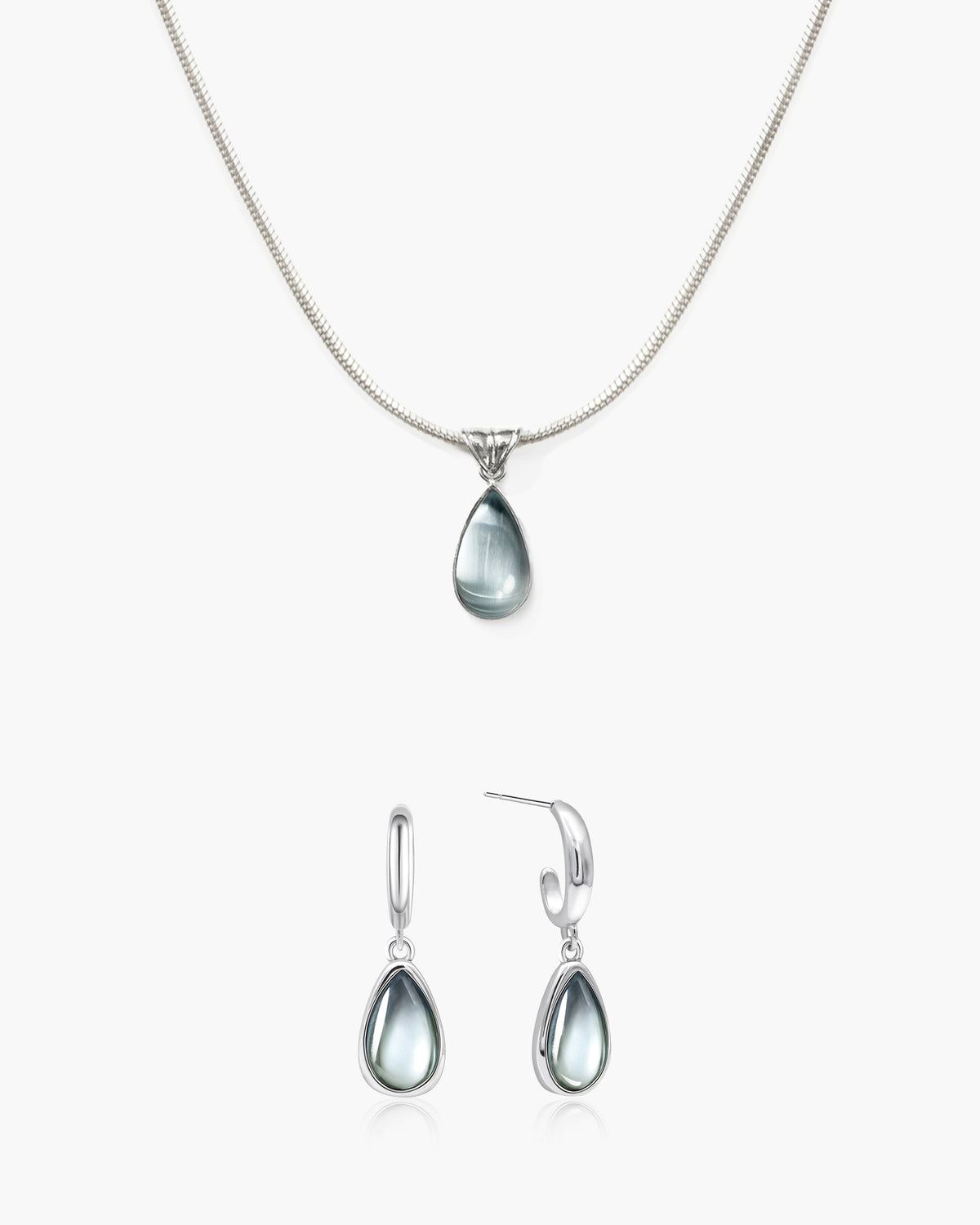 Waterdrop Necklace in Marine Blue