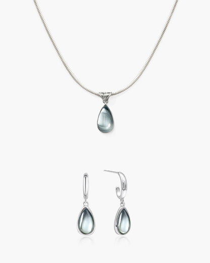 Waterdrop Necklace in Marine Blue