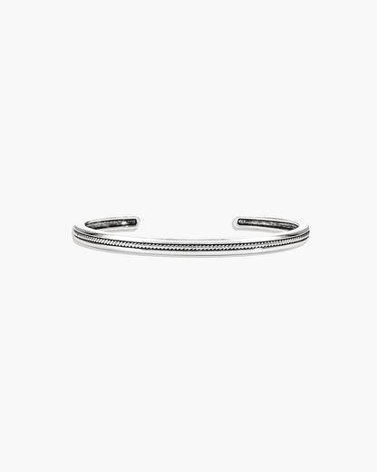 Orchid Stacking Bangle Set in Silver