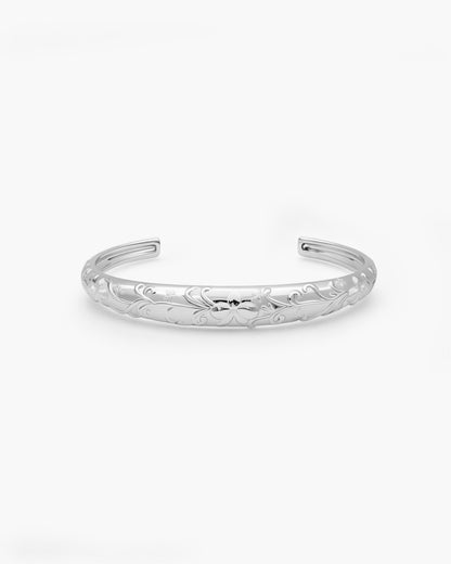 Serenade of Orchid Dome Bangle in Silver