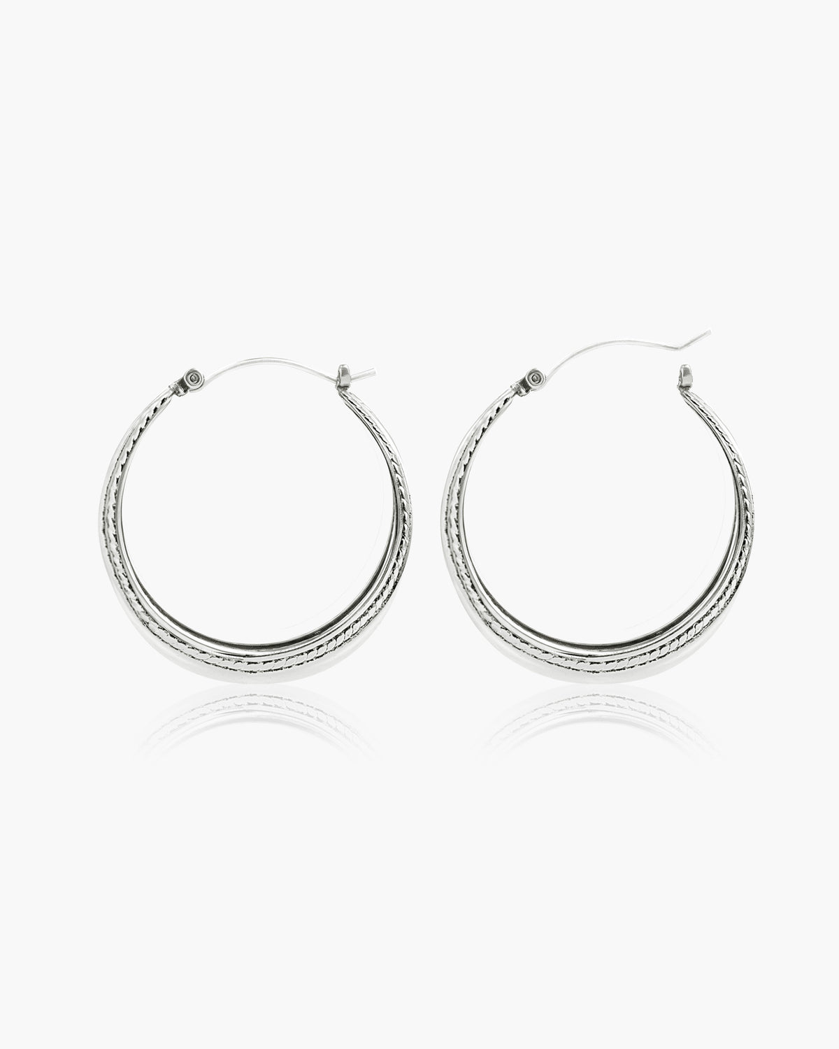 Orin Medium Hoop Earrings in Silver