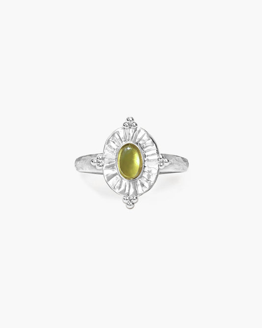 Olive Talisman Ring in Silver
