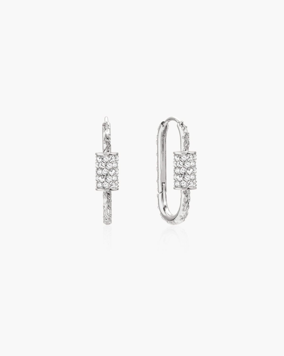 Eden Carabiner Huggie Earrings in Gold