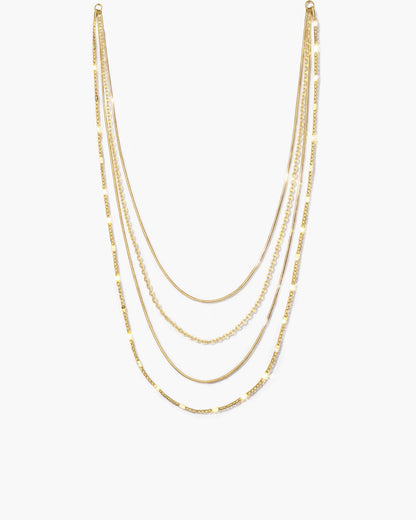 Isla Multi Layer Chain Necklace in Silver