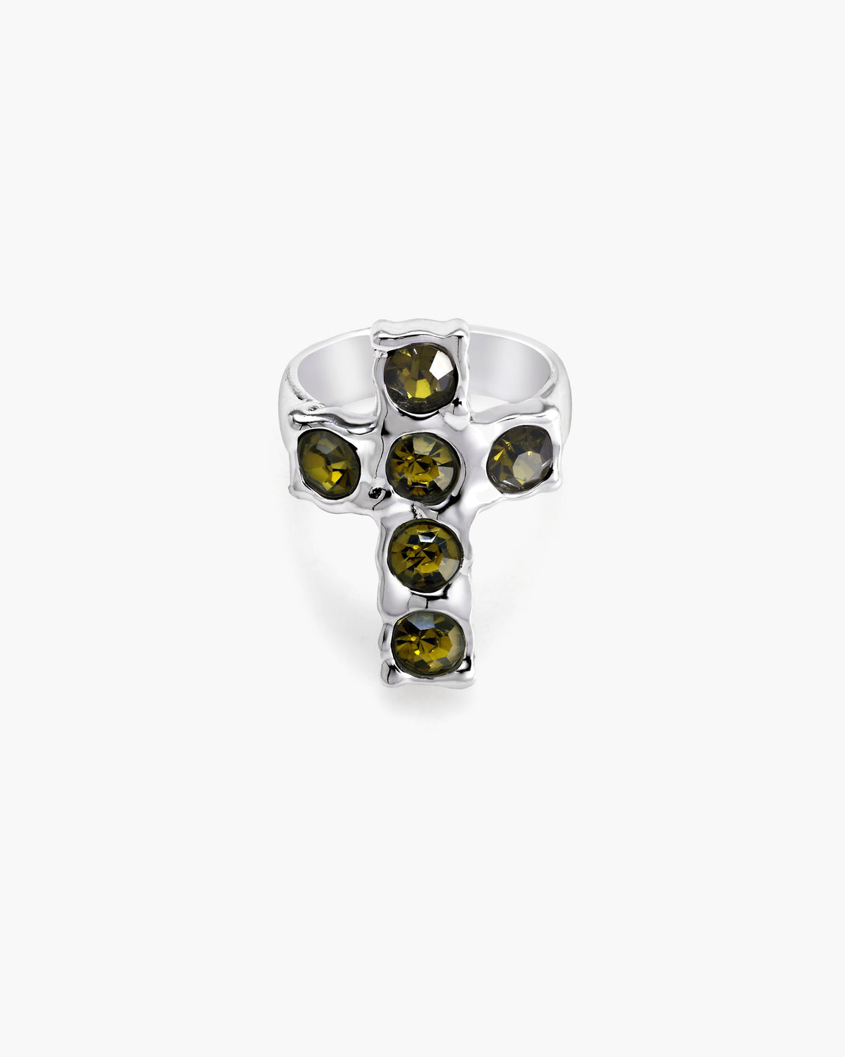 Rebel Cross Ring in Gold