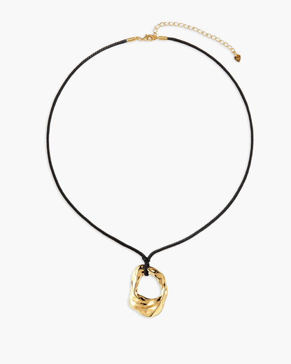 Liquid Shell Cord Necklace in Gold