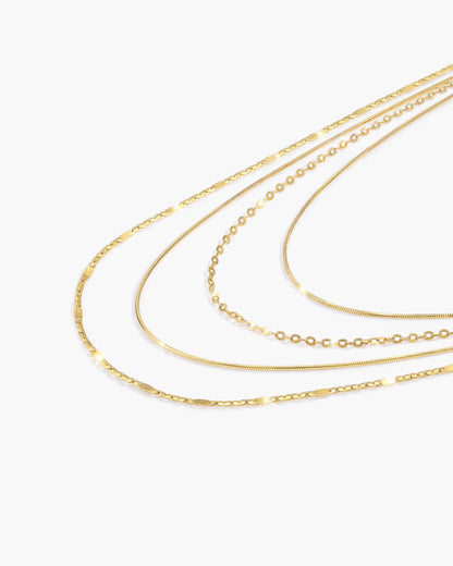 Isla Multi Layer Chain Necklace in Gold