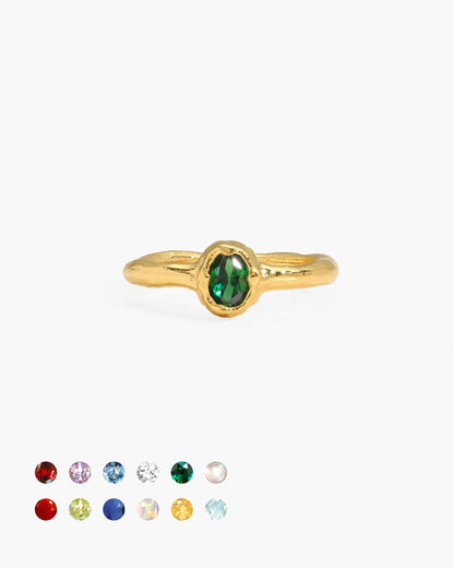 Birthstone Ring in Gold - May