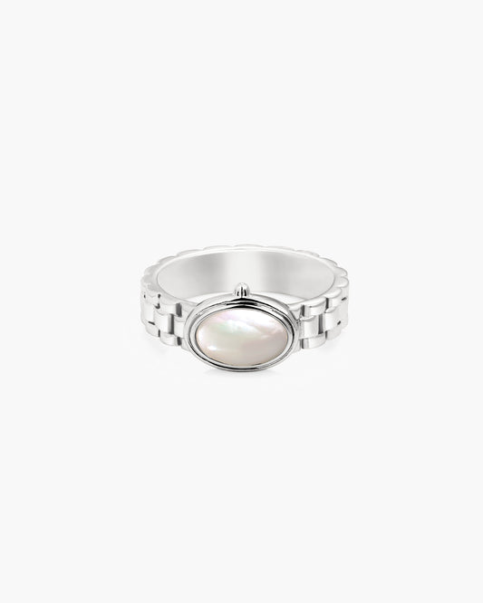 Watch Band Ring in Silver