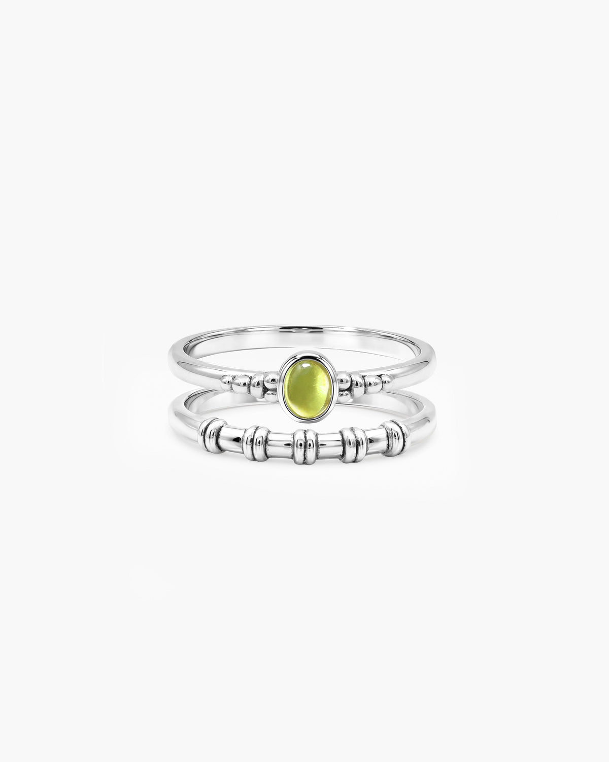 Peridot Ring Set in Silver