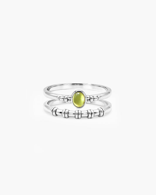 Peridot Ring Set in Silver