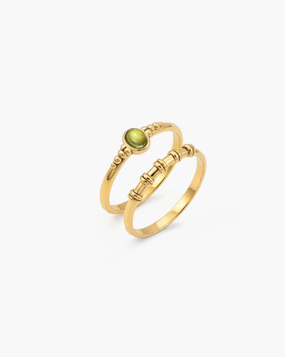 Peridot Ring Set in Gold