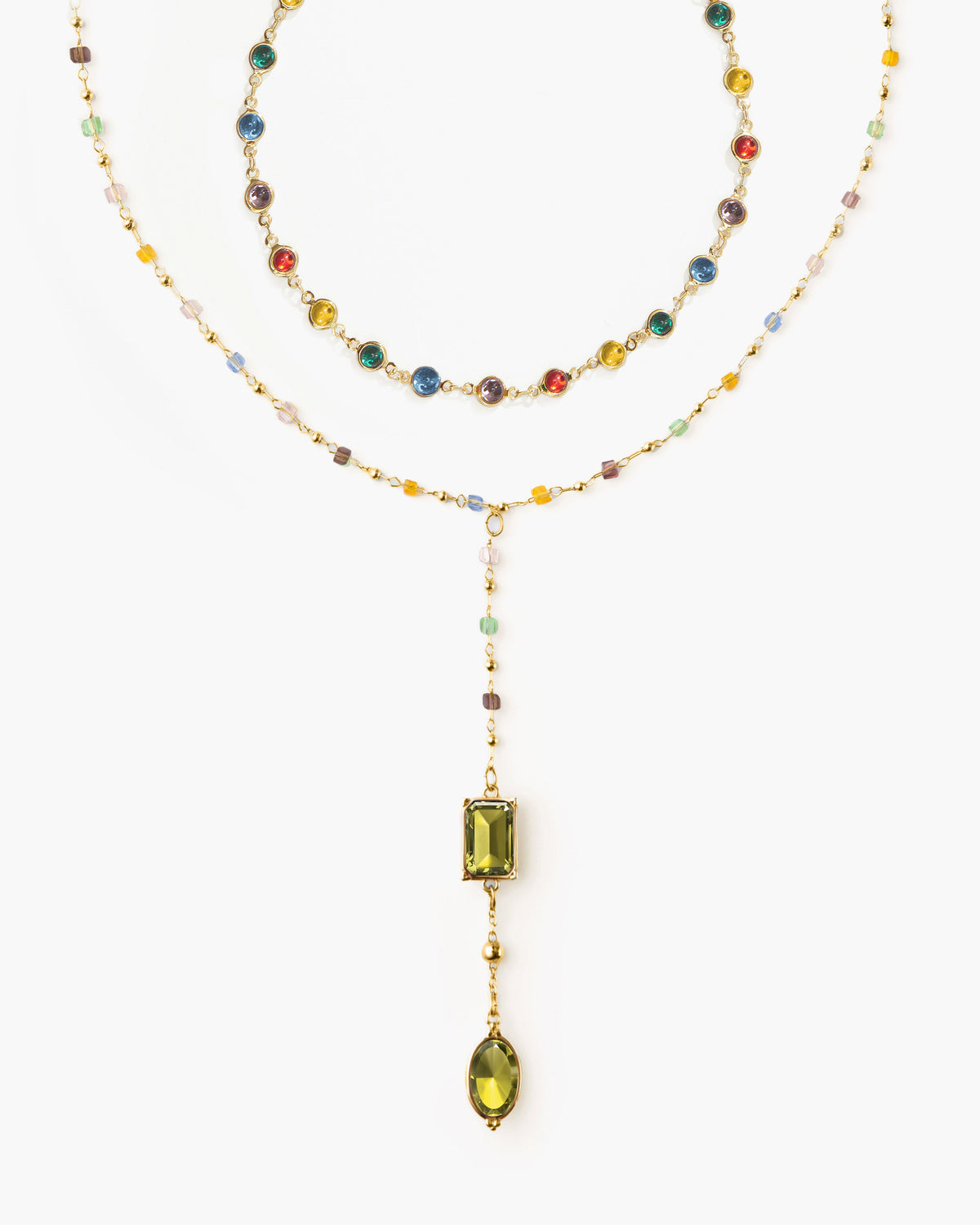 Rainbow Bead Necklace Set