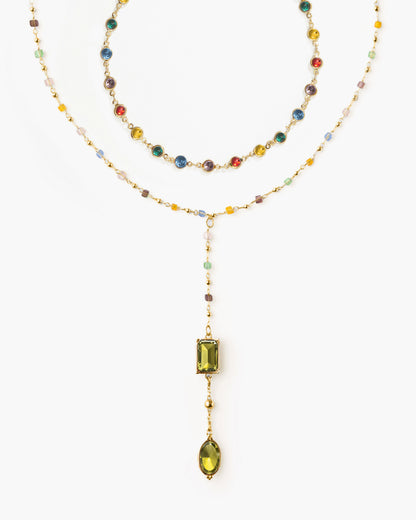 Rainbow Bead Necklace Set