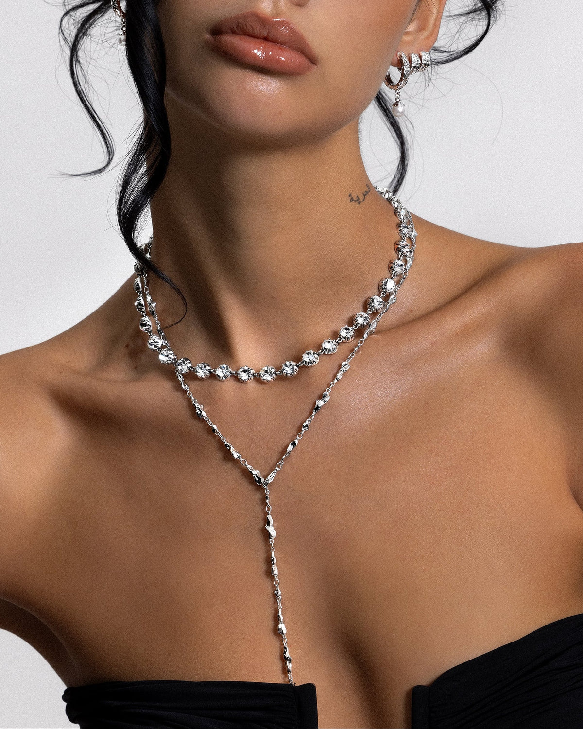 Rose Cut Riviere Necklace