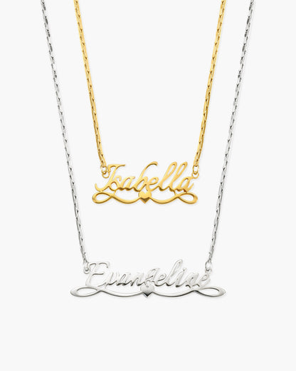 Personalized Name Necklace, Angel Wings