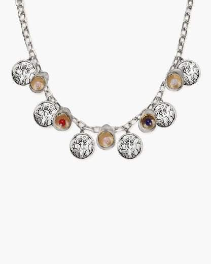 Eros Coin Necklace in Silver