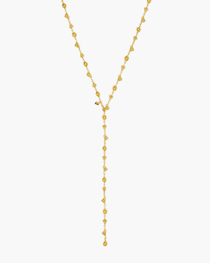 Lemon Crystal Long Chain in Silver