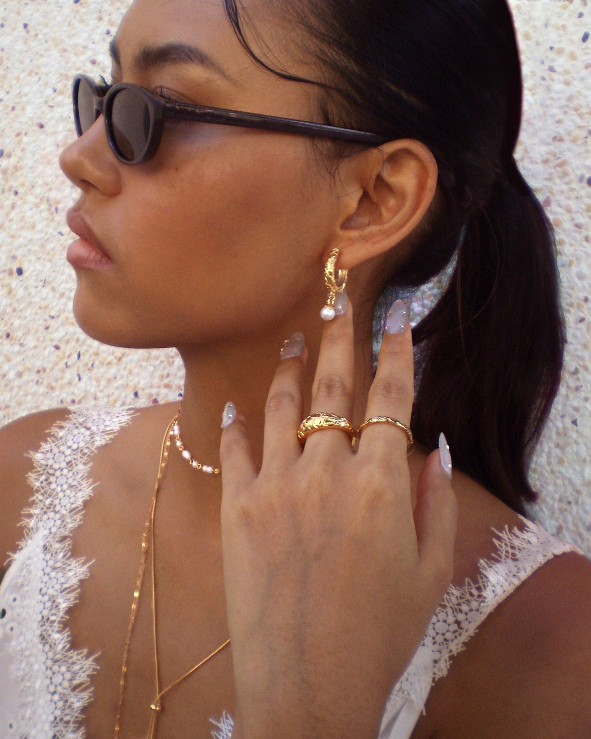 Wild Lily Dome Ring in Gold