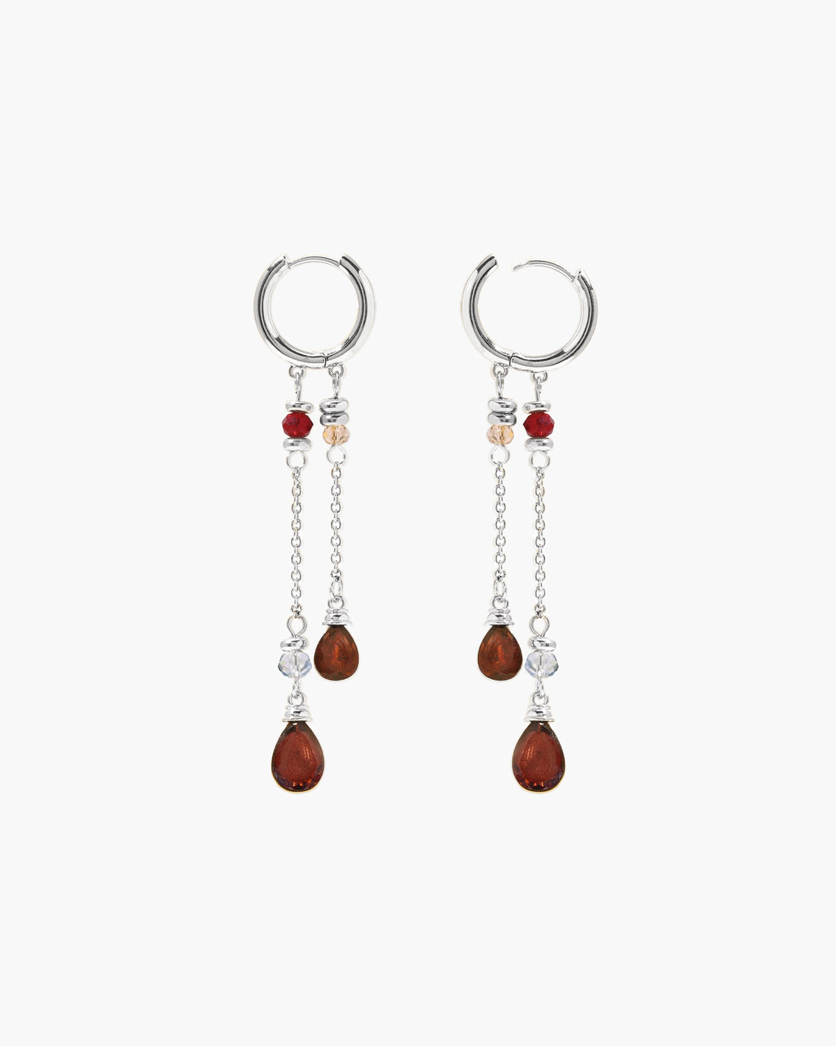 Silent Drop Earrings in Silver