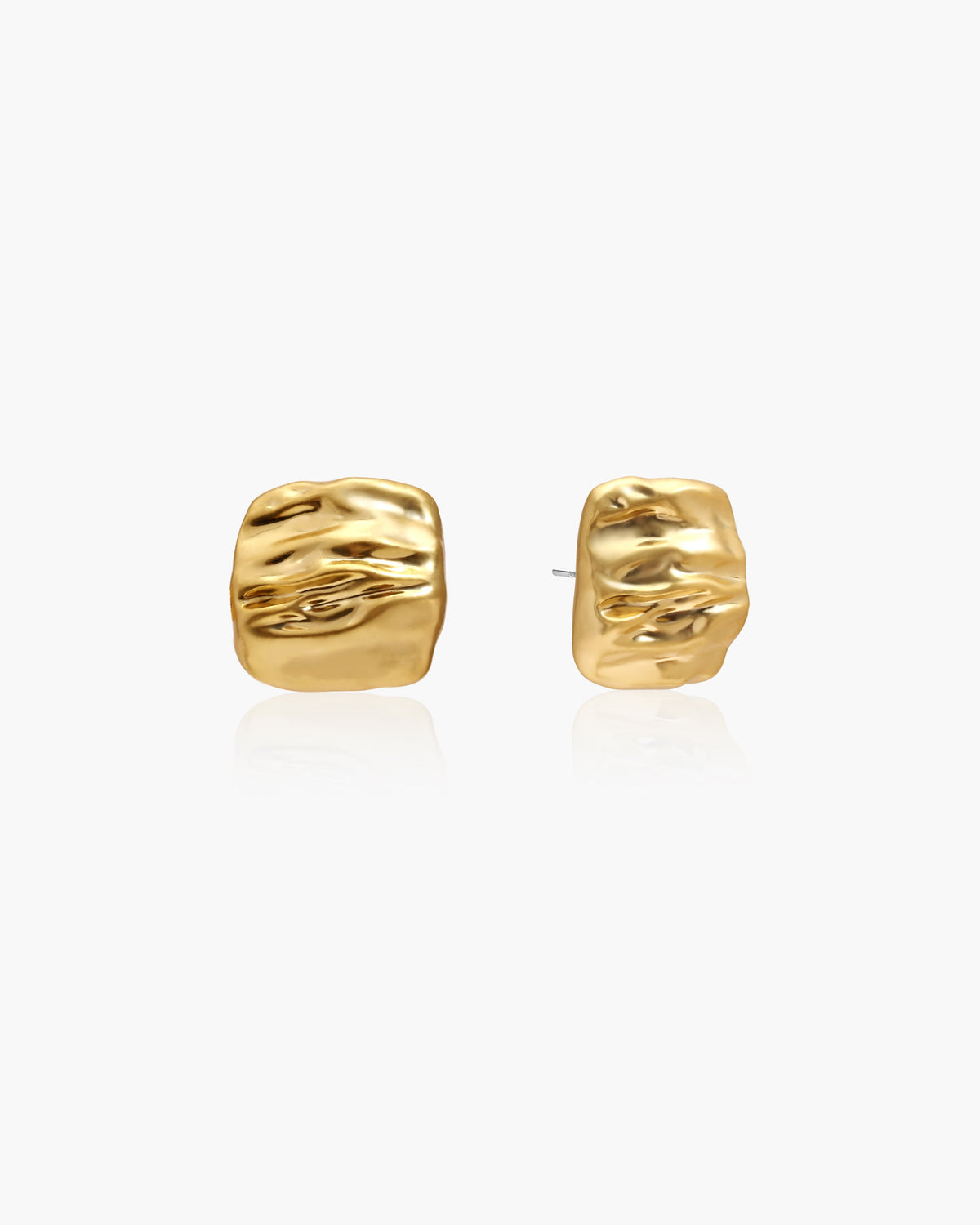 Textured Square Stud Earrings