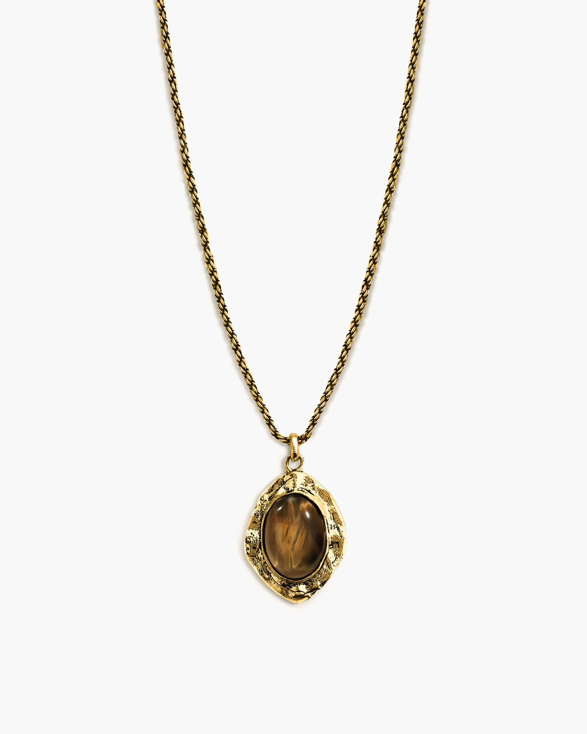 Silver Tiger's Eye Savannah Long Necklace