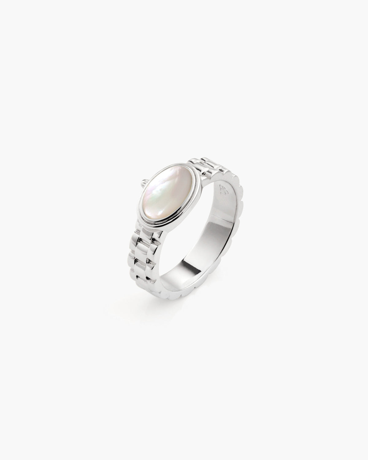Watch Band Ring in Silver